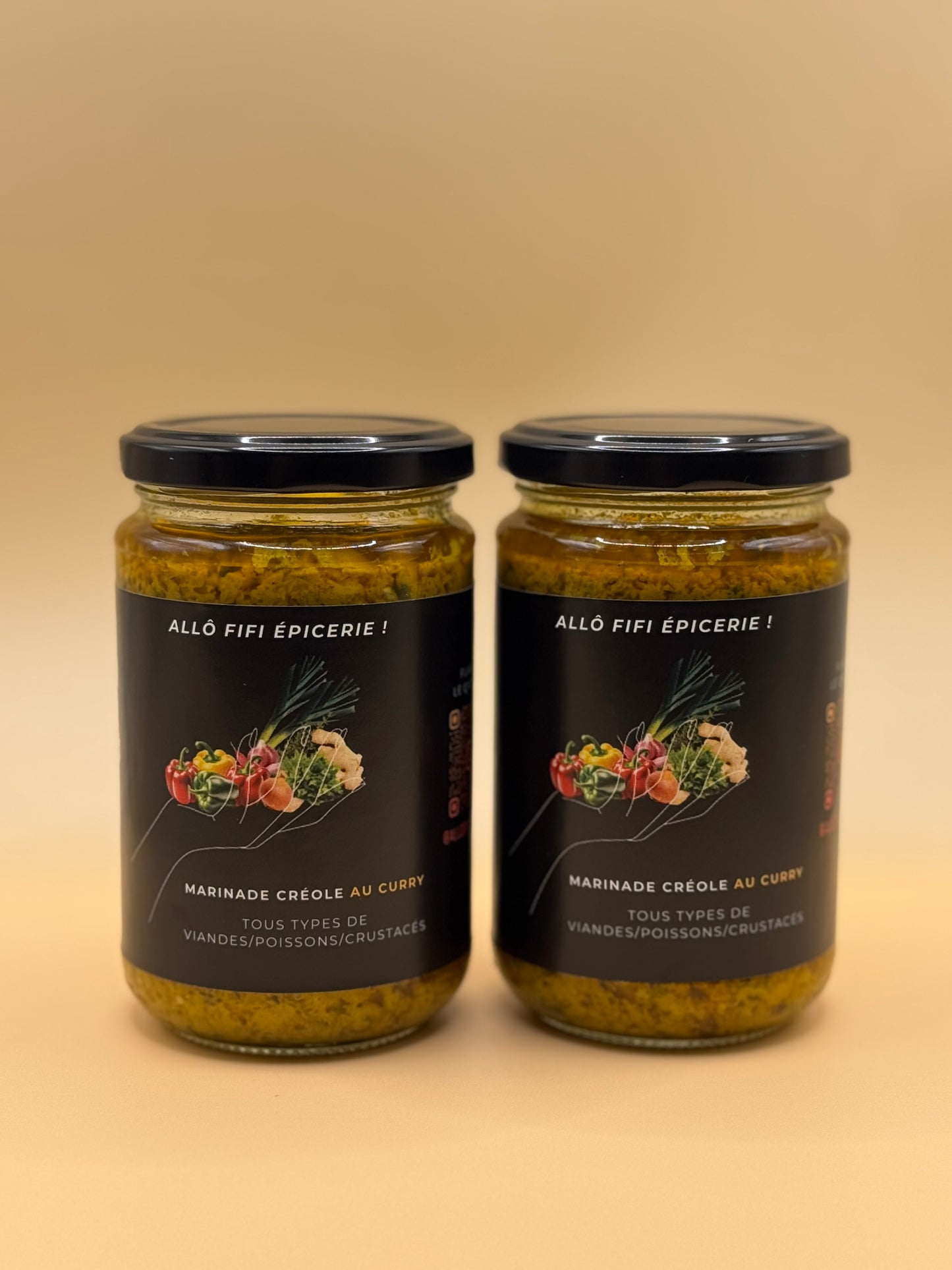 Lot de 2 Marinades Créoles au Curry – 260g