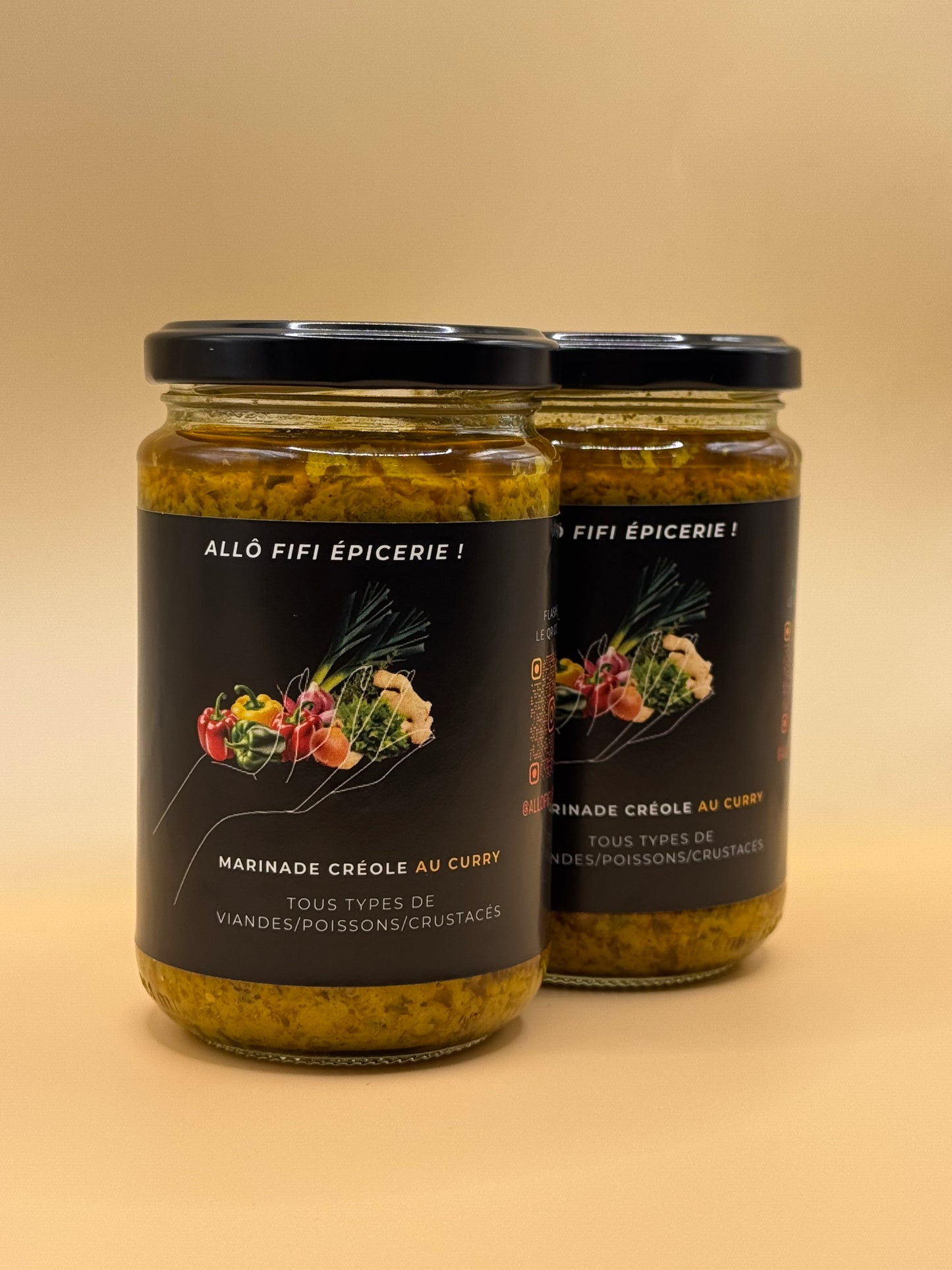 Lot de 2 Marinades Créoles au Curry – 260g