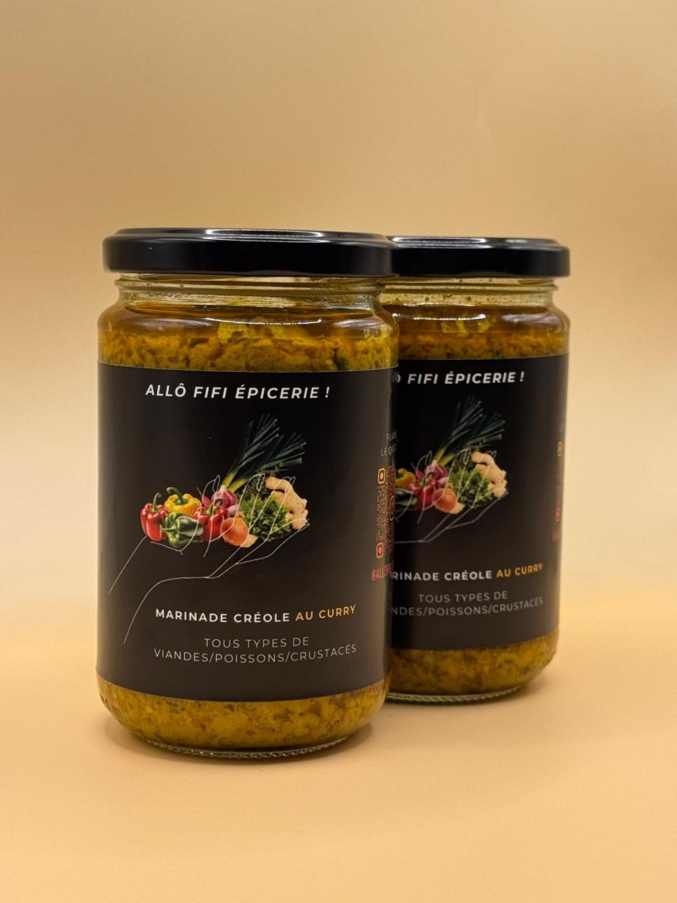 Lot de 2 Marinades Créoles au Curry – 260g
